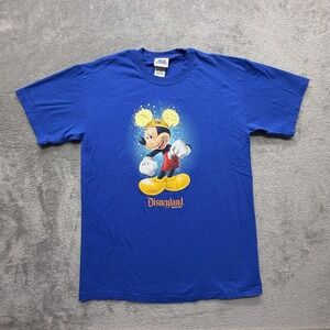 Disneyland Resort Shirt Mens M Blue Mickey Mouse 50th Graphic Tee Crewneck